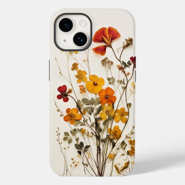 Pressierte Wildblume Feminine GIft für sie Case-Mate iPhone Hülle (Rückseite)
