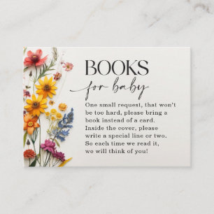 Pressierte Wildblumen für Babykarten Begleitkarte