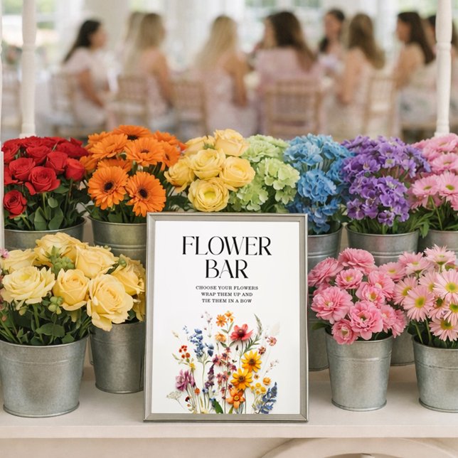 Pressierte Wildblumen Kinderdusche Blume Bar-Zeich Poster (Von Creator hochgeladen)