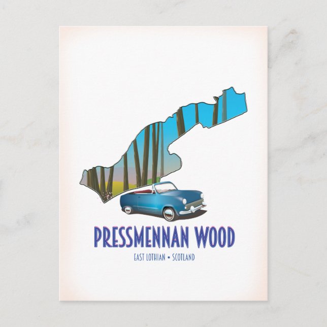Pressmennan Wood Scotland Postkarte (Vorderseite)
