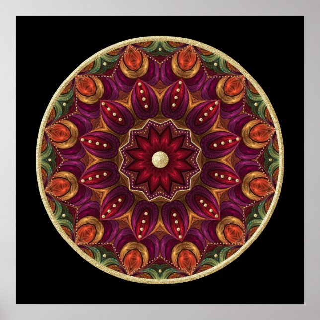 Presspilz Mandala Poster (Vorne)