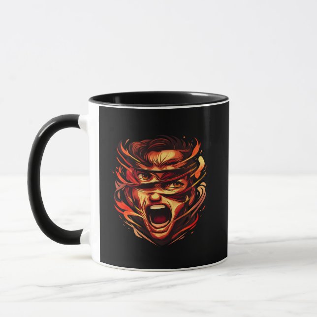 Pressure Mask Graphic Mug | Bold Urban Expression Tasse (Links)
