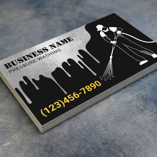 Pressure Washing Modern Power Wash House Reinigung Visitenkarte