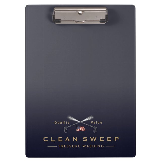 Pressure Washing Power Wash Patriotic Company Klemmbrett (Vorderseite)