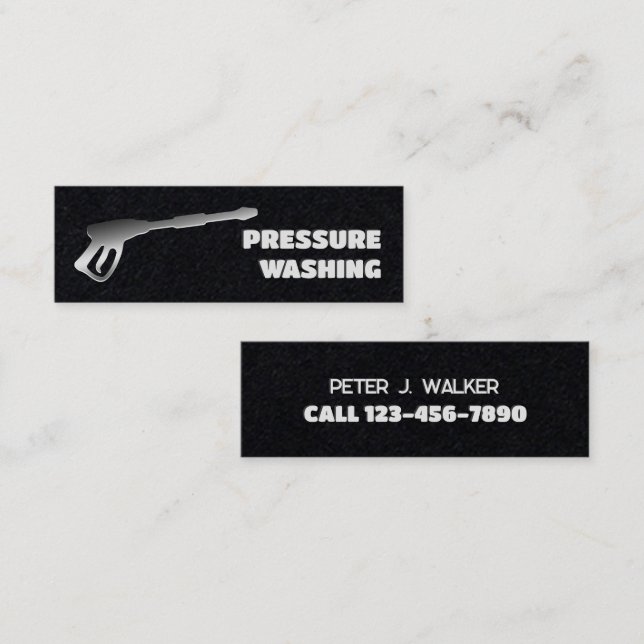 🚗 💨 Pressure Washing Premium Mini Visitenkarte (Vorne/Hinten)