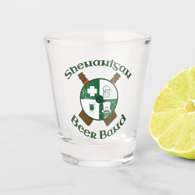 Prestige Coole shenanigan Bierband Viking Wappen Schnapsglas (Vorderseite)