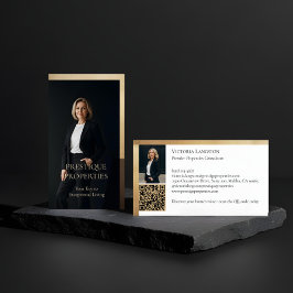 Prestige Luxury Realtor Law Firm Gold & Black Luxe Visitenkarte