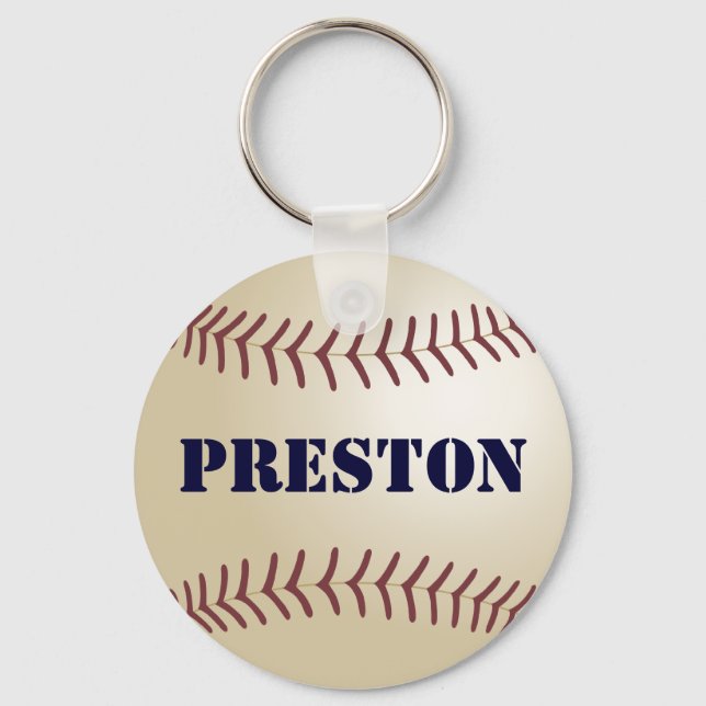 Preston Baseball Keychain by 369MyName Schlüsselanhänger (Vorderseite)
