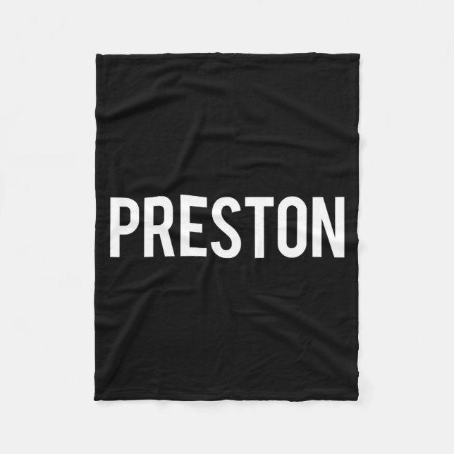 Preston - Cool New Funny Name Fan Gift Tee  Fleecedecke (Vorderseite)