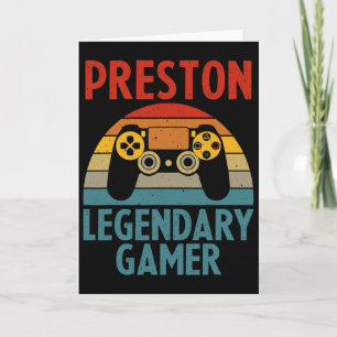 Preston Geschenk Name Personalisiert Lustig Gaming Karte