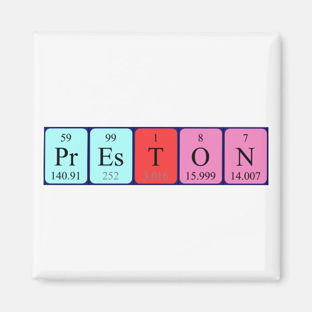 Preston Periodenmagnetmagnet Magnet (Vorne)