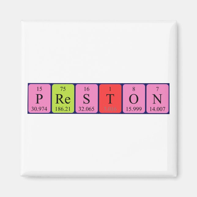 Preston Periodenmagnetmagnet Magnet (Vorne)
