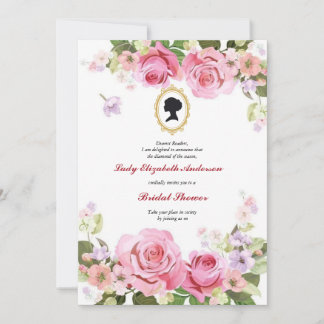 Presupuestación Rote Rose Florals Bridgerton Brida Einladung