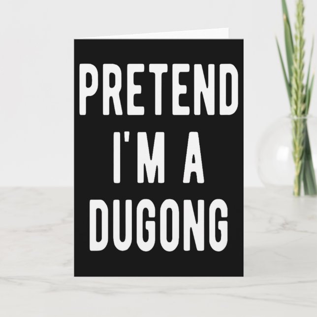 Pretend I Am A Dugong Costume Manatee Sea Animal H Karte (Vorderseite)