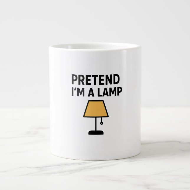 Pretend I’m A Lamp Illustrated Coffee Mug Jumbo-Tasse (Vorderseite)