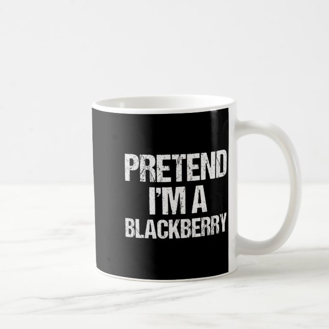 Pretend I'm A Blackberry Funny Lazy Halloween Cost Kaffeetasse (Rechts)