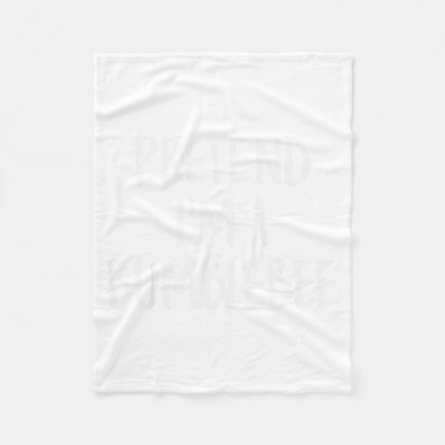 Pretend I'm A Bumblebee Family Funny Halloween Par Fleecedecke (Vorderseite)