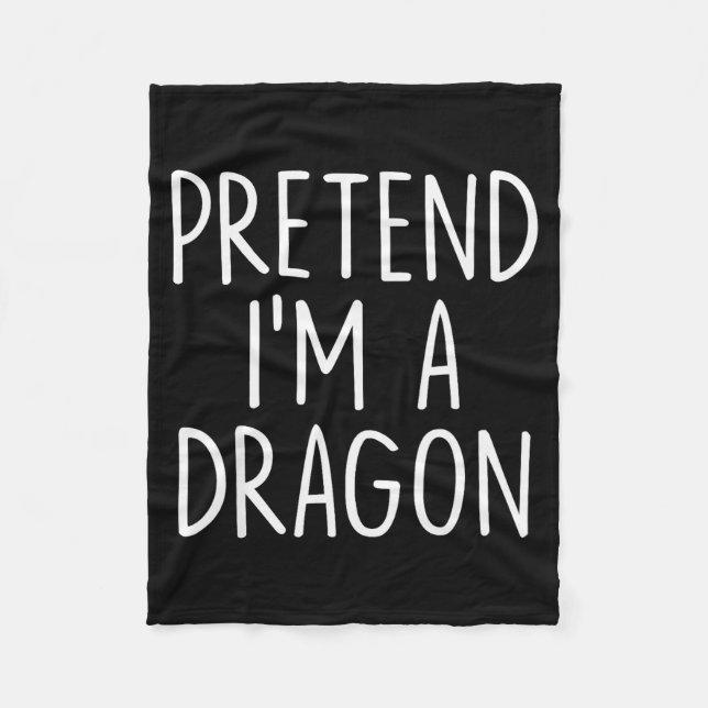 Pretend I'm A Dragon Halloween Couples Costume Mat Fleecedecke (Vorderseite)