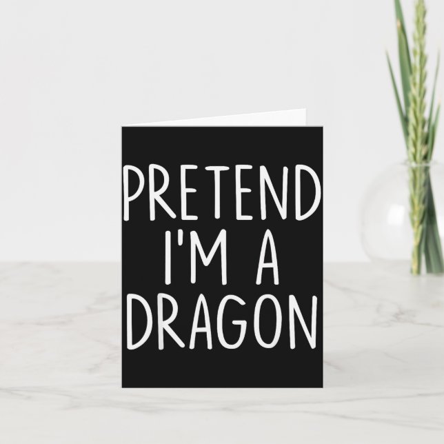 Pretend I'm A Dragon Halloween Couples Costume Mat Karte (Vorderseite)