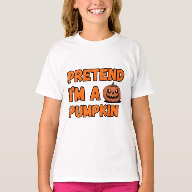 Pretend I'm a Pumpkin Funny Halloween Classic  T-Shirt (Vorderseite)
