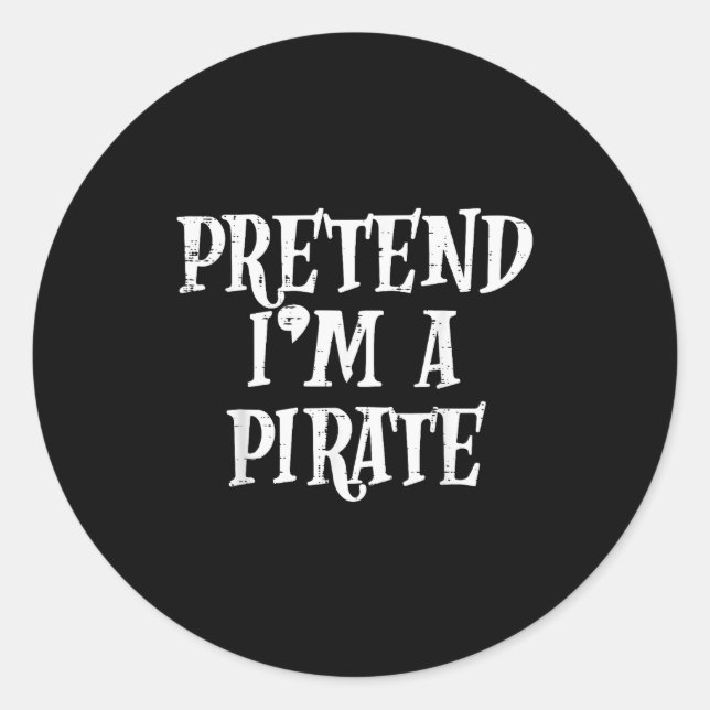 Pretend Im A Rate Funny Halloween Costume Men Wome Runder Aufkleber (Vorderseite)