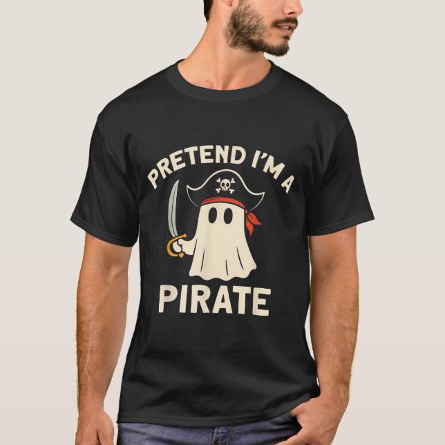 Pretend I'm A Rate Funny Halloween Ghost Costume M T-Shirt (Vorderseite)