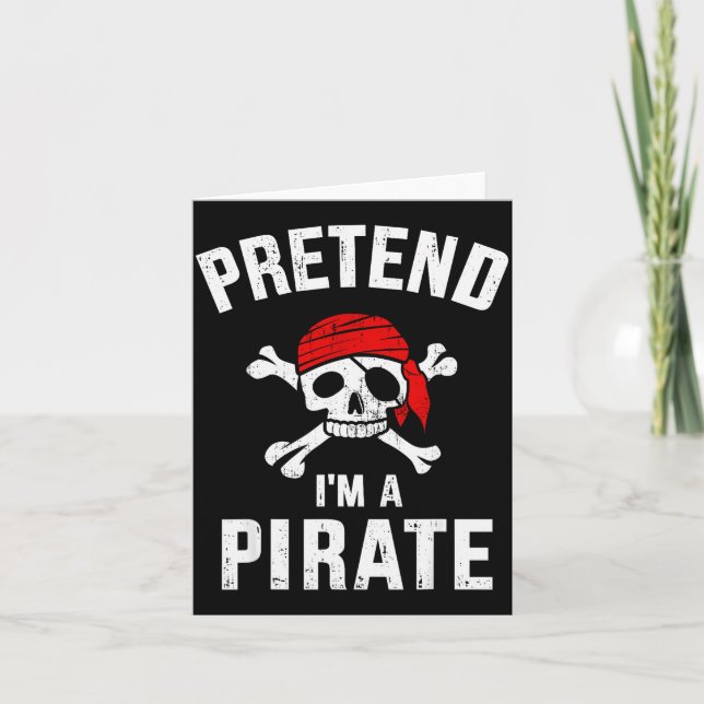 Pretend I'm A Rate Funny Lazy Easy Diy Halloween C Karte (Vorderseite)