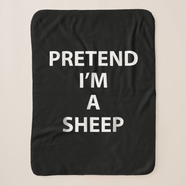 Pretend im a sheep | Halloween Funny Sherpadecke (Vorderseite)
