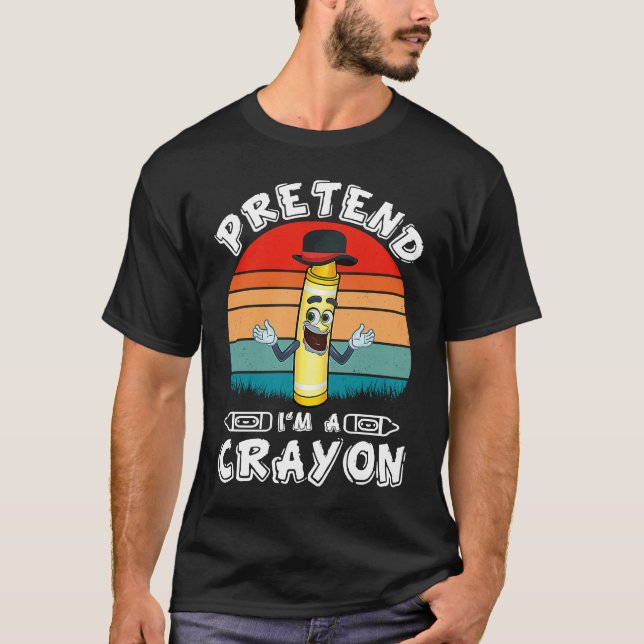 Pretend I'm a Yellow Crayon T-Shirt (Vorderseite)
