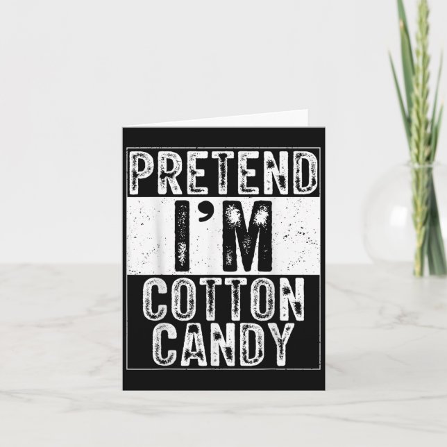Pretend I'm Cotton Candy Family Women Men Costume  Karte (Vorderseite)