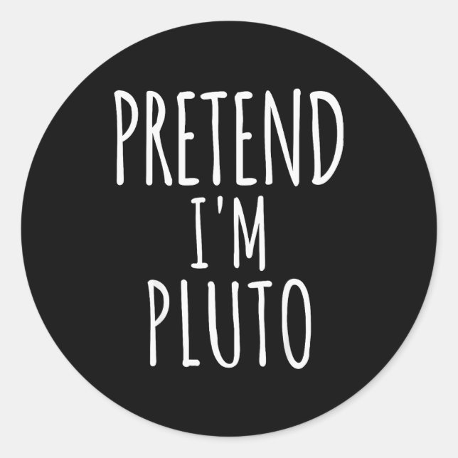 Pretend I'm Man Costume Matching Funny Halloween  Runder Aufkleber (Vorderseite)