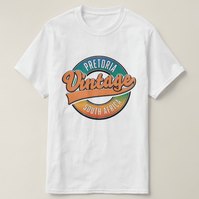 Pretoria Südafrica Vintages Logo T-Shirt (Design vorne)