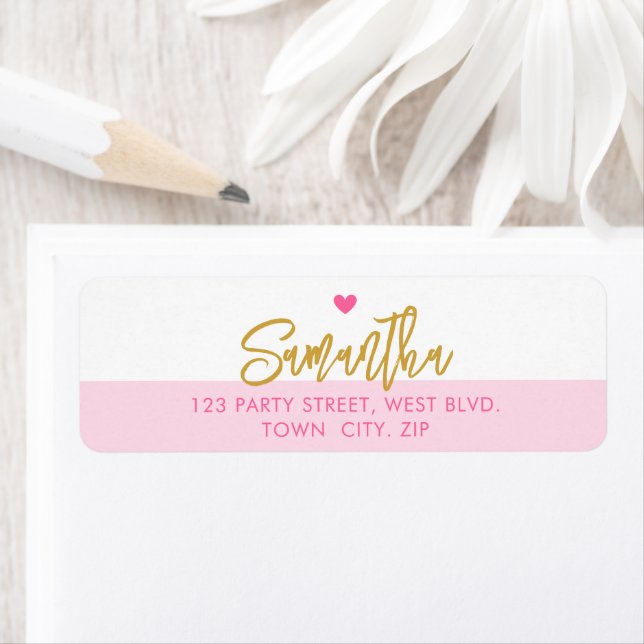 PRETT Stilvolles modernes rosa Herzgold (Insitu)