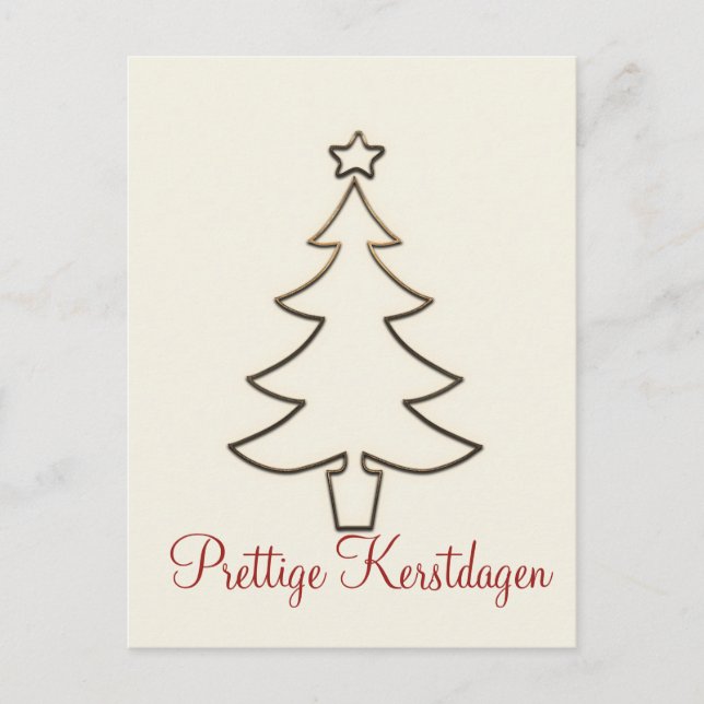 Prettige Kerstdagen Postkarte (Vorderseite)
