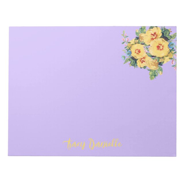 Prettty Floral Bouquet Custom Notizblock (Vorderseite)