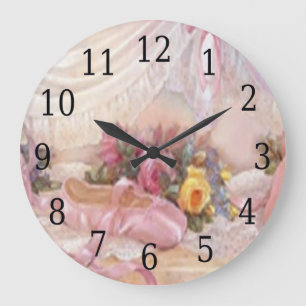 Pretty Ballerina Round Clock Große Wanduhr