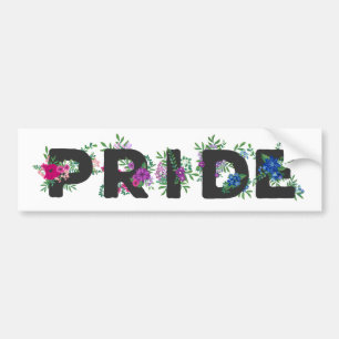 Pretty Bi Pride Floral Autoaufkleber
