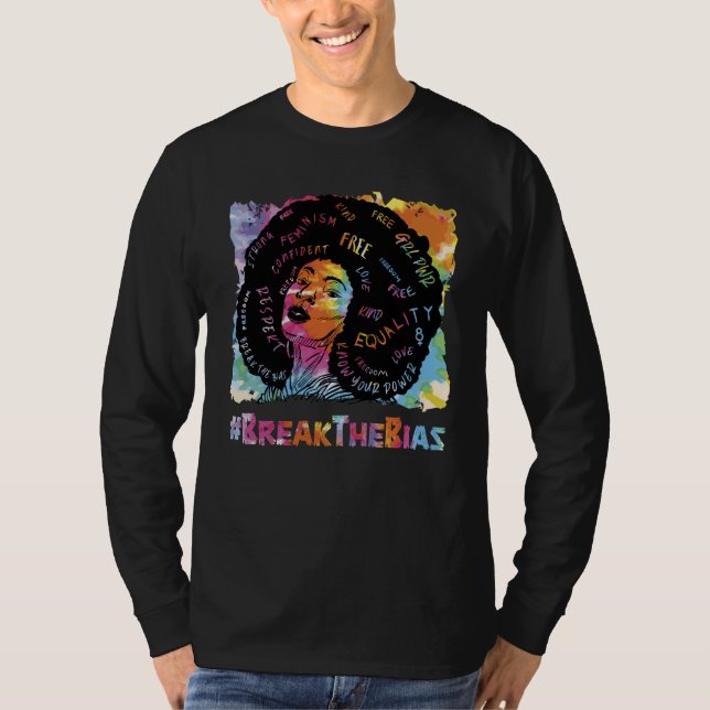 Pretty Black History Break the Bias  5 T-Shirt (Vorderseite)