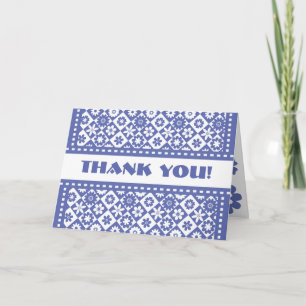 Pretty Blue and White All Occasion Thank You Notes Dankeskarte