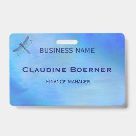 Pretty Blue Dragonfly Business Artist Crafter  Ausweis