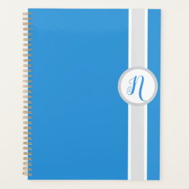 Pretty Blue Monogram Planner Planer