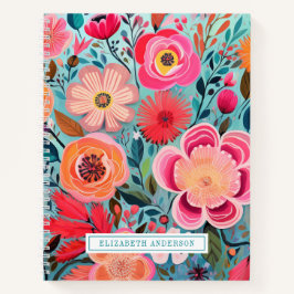 Pretty Botanical Stylish Floral Journal Notizbuch