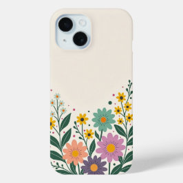 Pretty Bottom Border Flowers Case-Mate iPhone Hülle