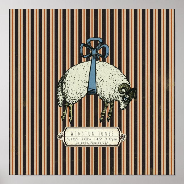 Pretty Bow Sheep™ Kollektion - (Leinwand-Option) Poster (Vorne)