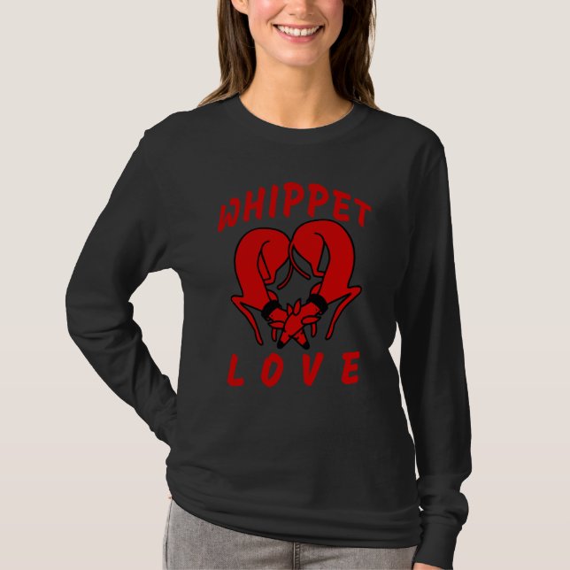 Pretty &  cute cool sweet dog Whippet LOVE T-Shirt (Vorderseite)