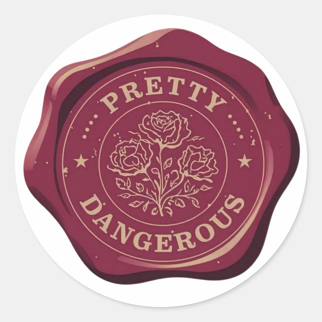 pretty dangerous seal wax sticker | historical man (Vorderseite)