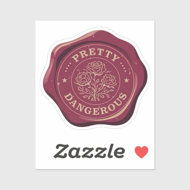 pretty dangerous seal wax sticker | historical man (Blatt)