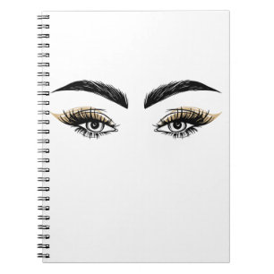 Pretty Eyes Schönheitssalon Make-up Wimpern Augenw Notizblock