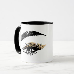 Pretty Eyes Schönheitssalon Make-up Wimpern Augenw Tasse