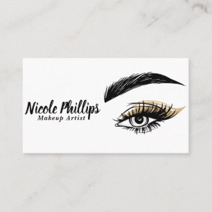 Pretty Eyes Schönheitssalon Make-up Wimpern Augenw Visitenkarte